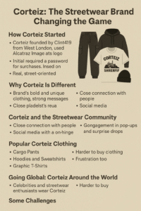 How to Wear Corteiz Streetwear LooksWearing Corteiz Streetwear Looks is simple and fun. Pair a Corteiz sweatshirt with cargo pants and sneakers for a relaxed, cool look. Add a beanie or jacket to make your outfit stand out more. You can mix and match to show your style while staying comfortable and trendy. Create your style with Corteiz.