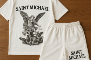 Step into style with Saint Michael, who speaks to the Soul