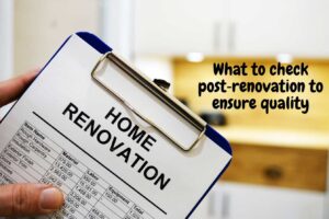 What to check post‑renovation to ensure quality