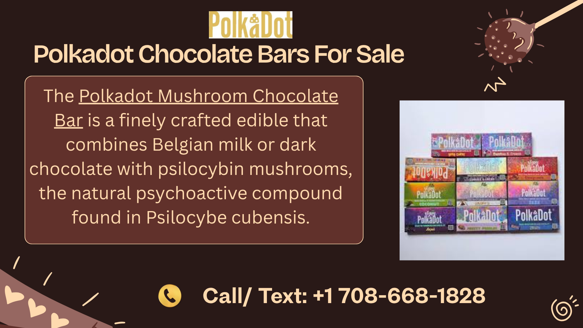 Polkadot Magic Mushroom Bars