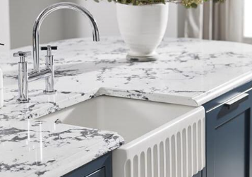 white marble worktops