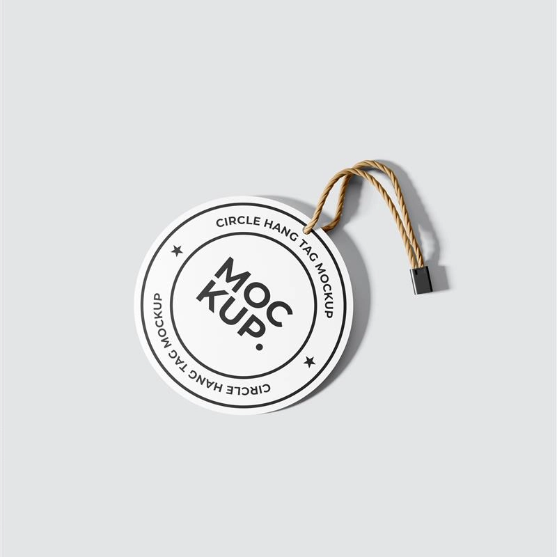 custom circle hang tags