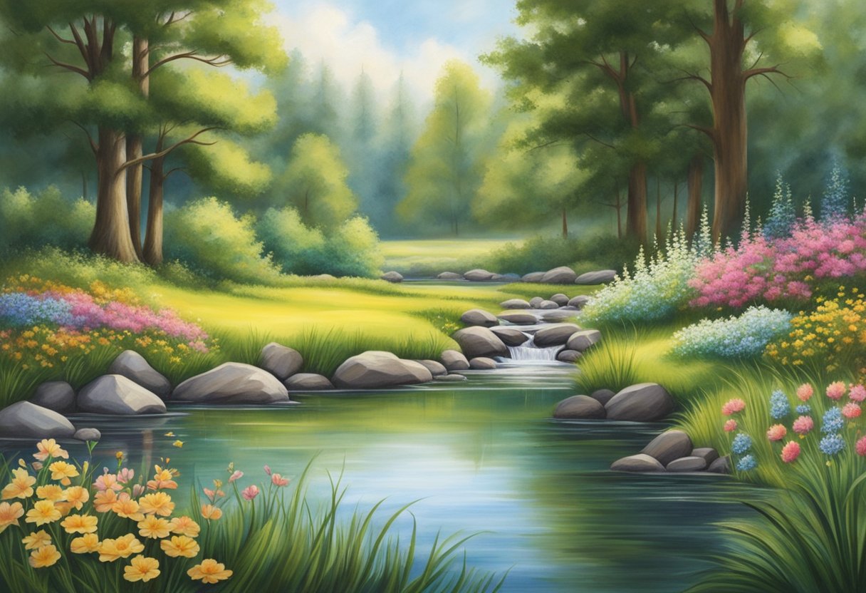 How Do Nature-Inspired Paintings Capture Outdoor Calm?