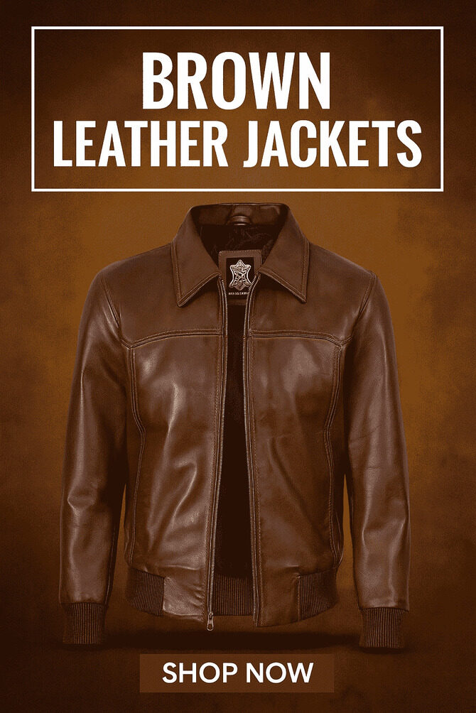 leather jackets in brown